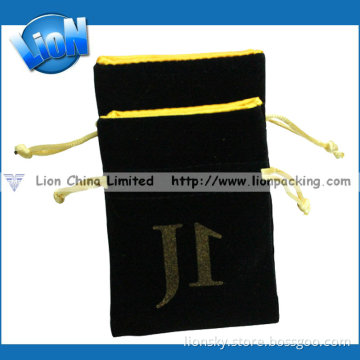Wholesale Mini Double Fabric Satin Lining Earphone Velvet Pouch (e-110)